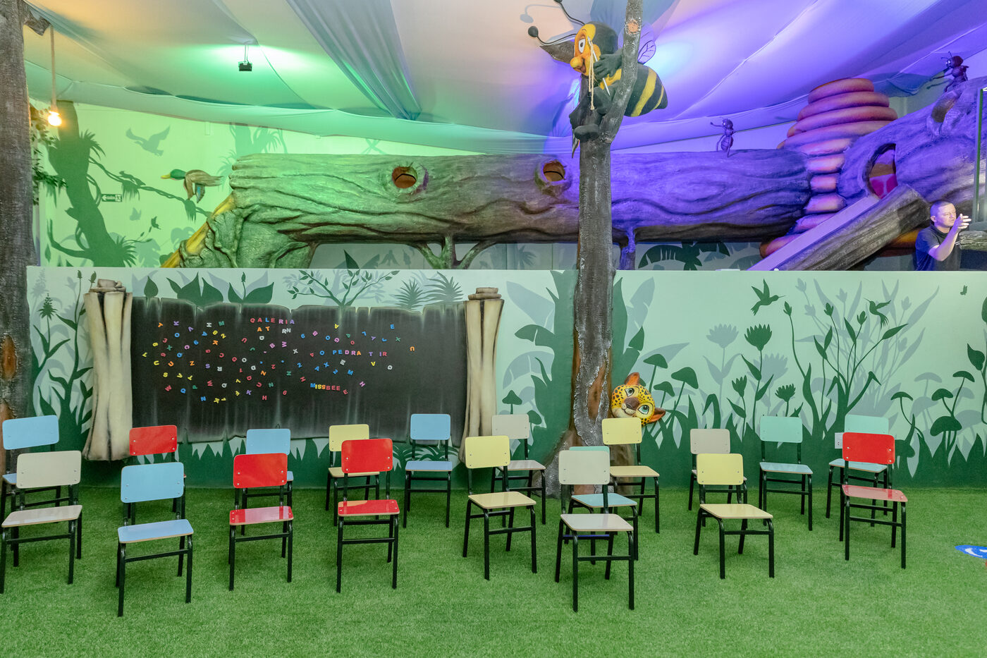 Espaço de festa montado no Bosque dos Sonhos