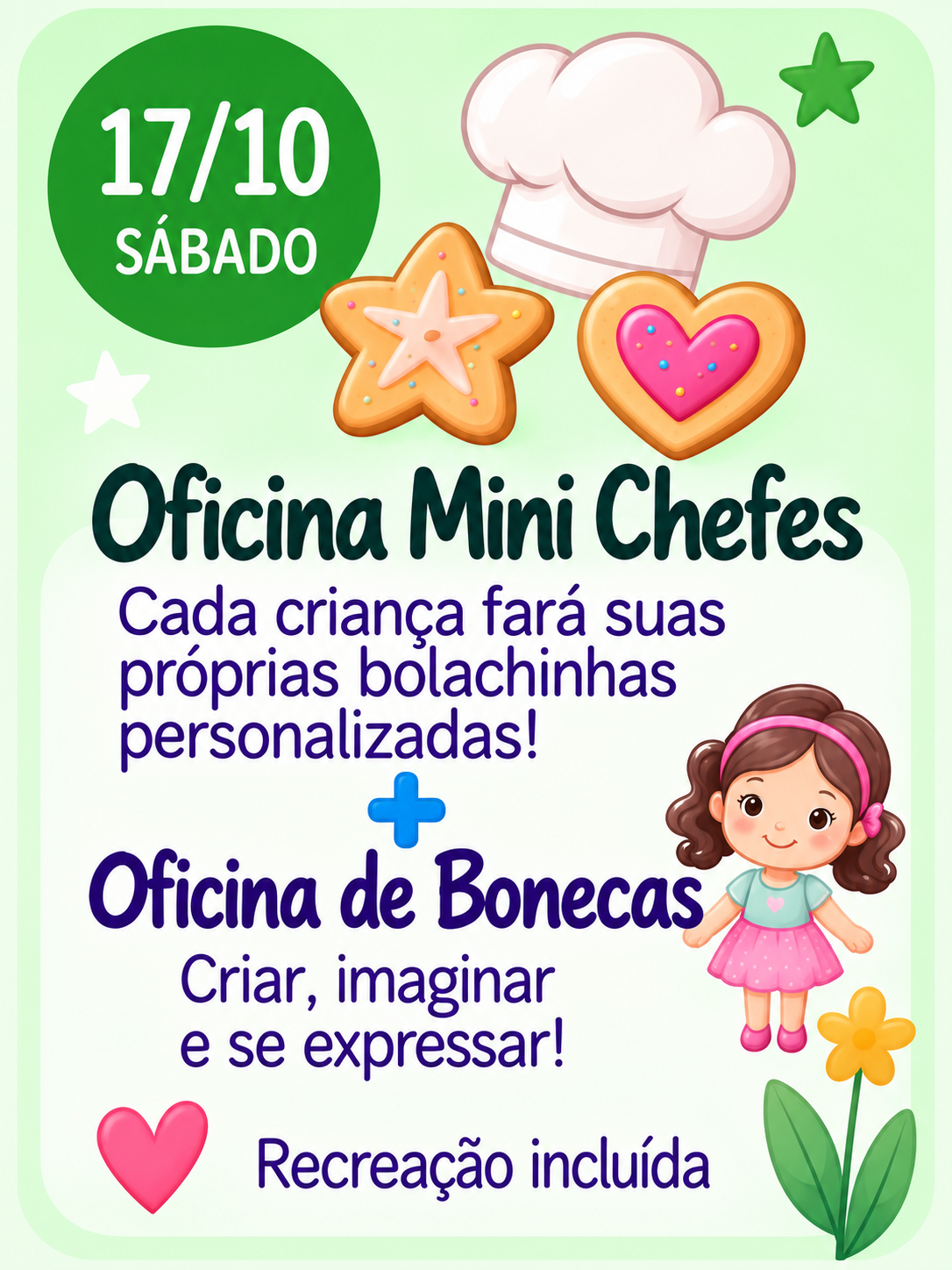 Oficina Mini Chefe + Oficina de Bonecas